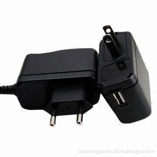 5V/1A USB mobile phone charger with Euro and US plug